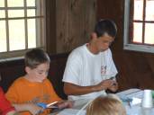 kids doing crafts