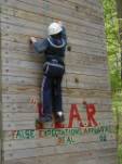 kid climbing wall